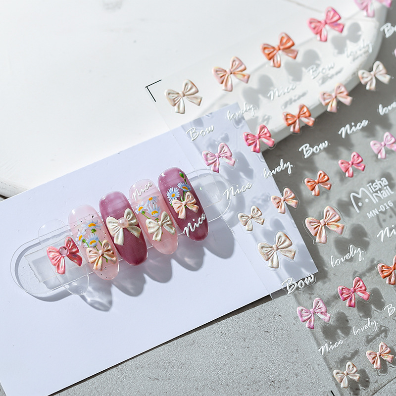 Golden Thread Butterfly Jelly Series Nail Art Stickers High Quality New Bronzing DIY Manicure Decal Decoration