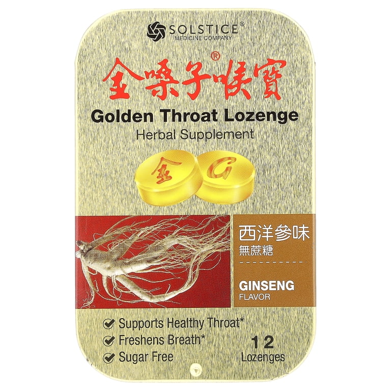 ghk cu lozenges Golden Throat Lozenge Herbal Supplement (Luo Han Guo Flavor) 12 Lozenges