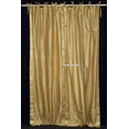 thumbnail image 1 of Golden  Tie Top  Sheer Sari Curtain / Drape / Panel   - 80W x 108L - Pair, 1 of 2