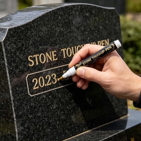 Golden Tombstone Marker Pen for Restoring Faded Grave Inscriptions, Waterproof Stone Touch-up Tomb Marker Pen, Long Lasting, Ideal for Gravestone Lettering and Memorial Inscriptions - (Gold)