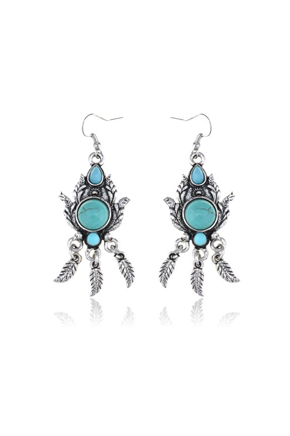 Golden Tone Petite Crystal Elements Peacock Plumage Post Earrings