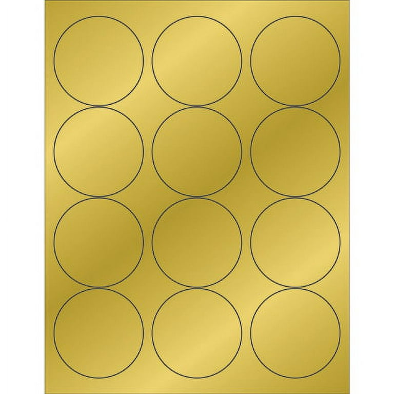 Gold Foil 1 Circle Stickers