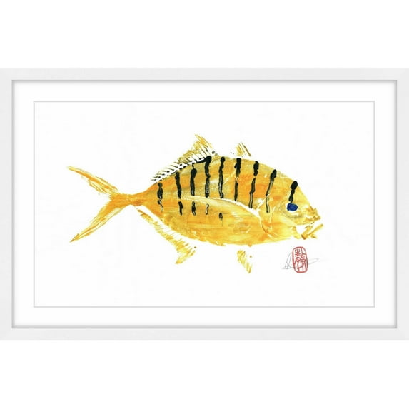 "Golden Trevally" Framed Painting Print