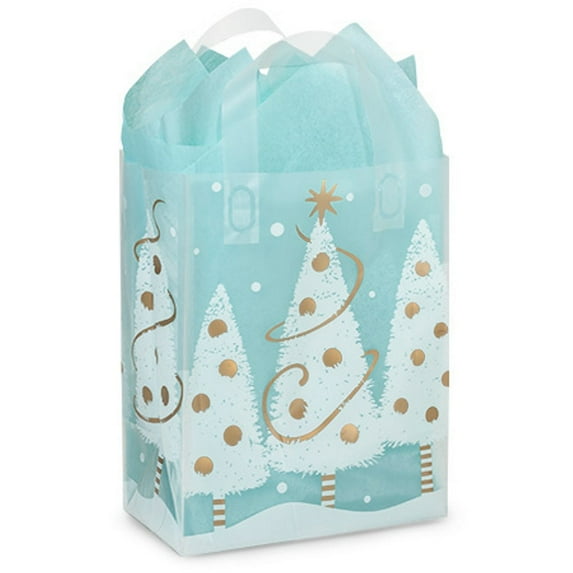 Golden Trimmings Plastic Shopping Bags - Cub Size - 8x5x10in. - 5/Pack (gtc5)