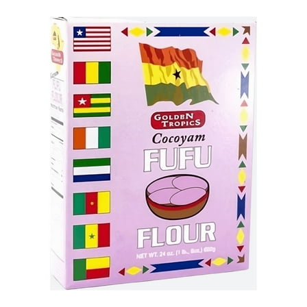 Golden Tropics Cocoyam Fufu 680g - Authentic African Staple for Hearty Meals