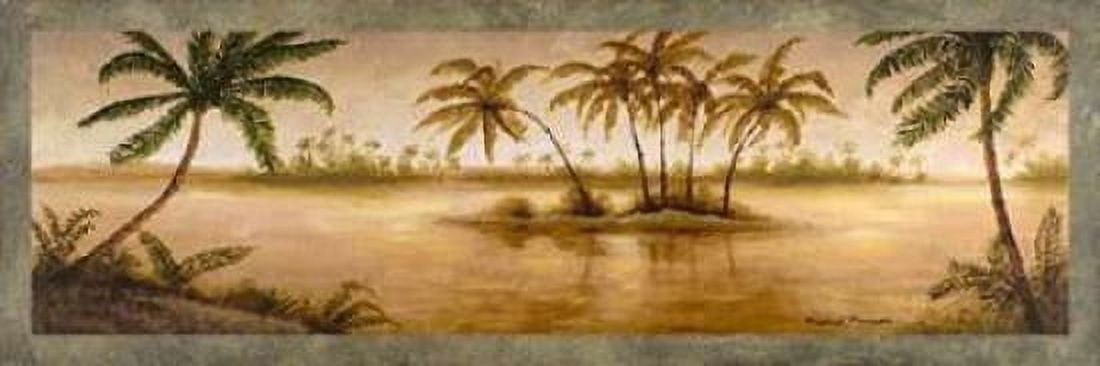 Golden Tropics I Canvas Art - Michael Marcon (8 x 24)