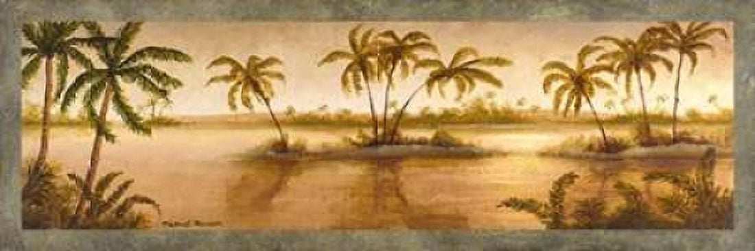 Golden Tropics II Canvas Art - Michael Marcon (12 x 36)