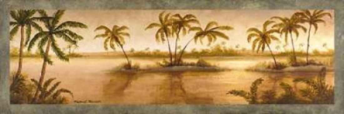 Golden Tropics II Canvas Art - Michael Marcon (8 x 24)