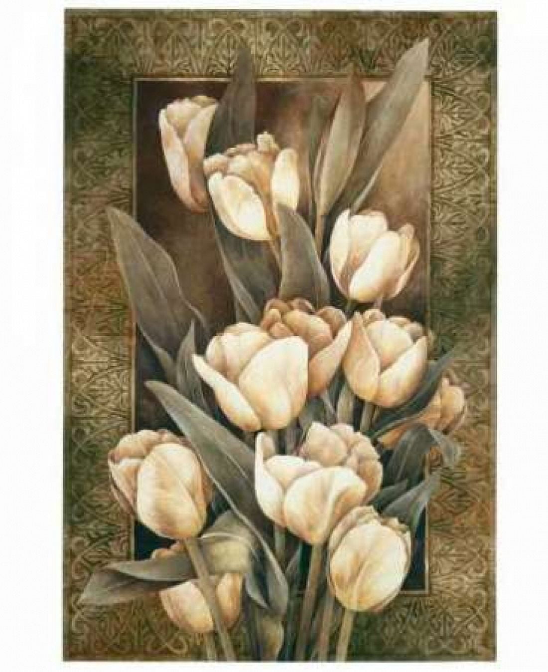 Golden Tulips Canvas Art - Linda Thompson (24 x 30)