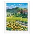 thumbnail image 1 of Golden Tuscana (Tuscany) - Italy - Sunflower Field - From an Original Color Painting by Scott Westmoreland - Fine Art Rolled Canvas Print 20in x 26in, 1 of 4