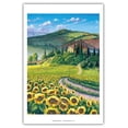 thumbnail image 1 of Golden Tuscana (Tuscany) - Italy - Sunflower Field - From an Original Color Painting by Scott Westmoreland - Master Art Print (Unframed) 12in x 18in, 1 of 4
