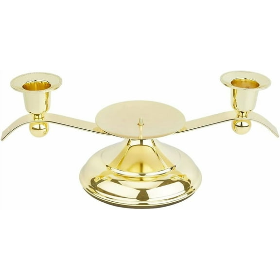 Golden Unity Candle Holder 3 Arm Iron Candle Holder Wedding Candlestick Holders Decorative Candle Holder for Wedding Table Party Living Room Home Decor 275x124.5x110mm