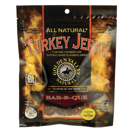 Golden Valley Natural 964 Natural Turkey Jerky 3.5 Oz - Bbq