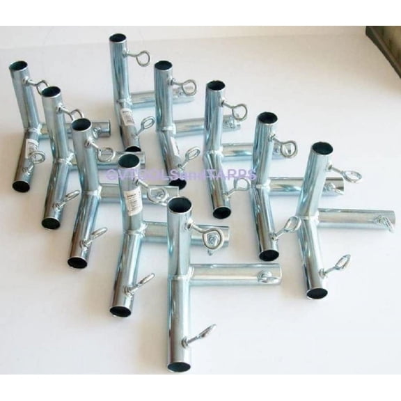 Golden Valley Tools & Tarps 10pcs 3/4" 3 Way Flat Corner Canopy Fitting Batting Cage Fitting (F3A) - Fits 3/4" EMT Pipe That has an Outer Diameter of 15/16"