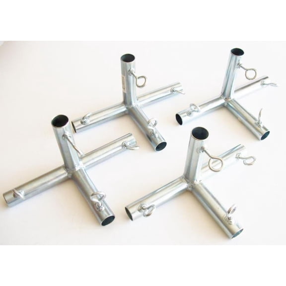 Golden Valley Tools & Tarps 4pc 1" 4 Way Flat Edge Canopy Fitting Batting Cage (F4B) - Fits 1" EMT Pipe That has an Outer Diameter of 1 3/16"