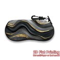 thumbnail image 1 of Golden Veins Waves Pattern Glasses Case Neoprene Lightweight Soft Shell  Padded Protection  Zip Closure  Portable Travel Accessory, 1 of 12