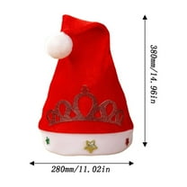 Golden Velvet Christmas Hat with, Festive Holiday Party Accessory for Adults and Teens, Santa Style Hat for Winter Celebration, Dress Up and Gift Exchange,Red