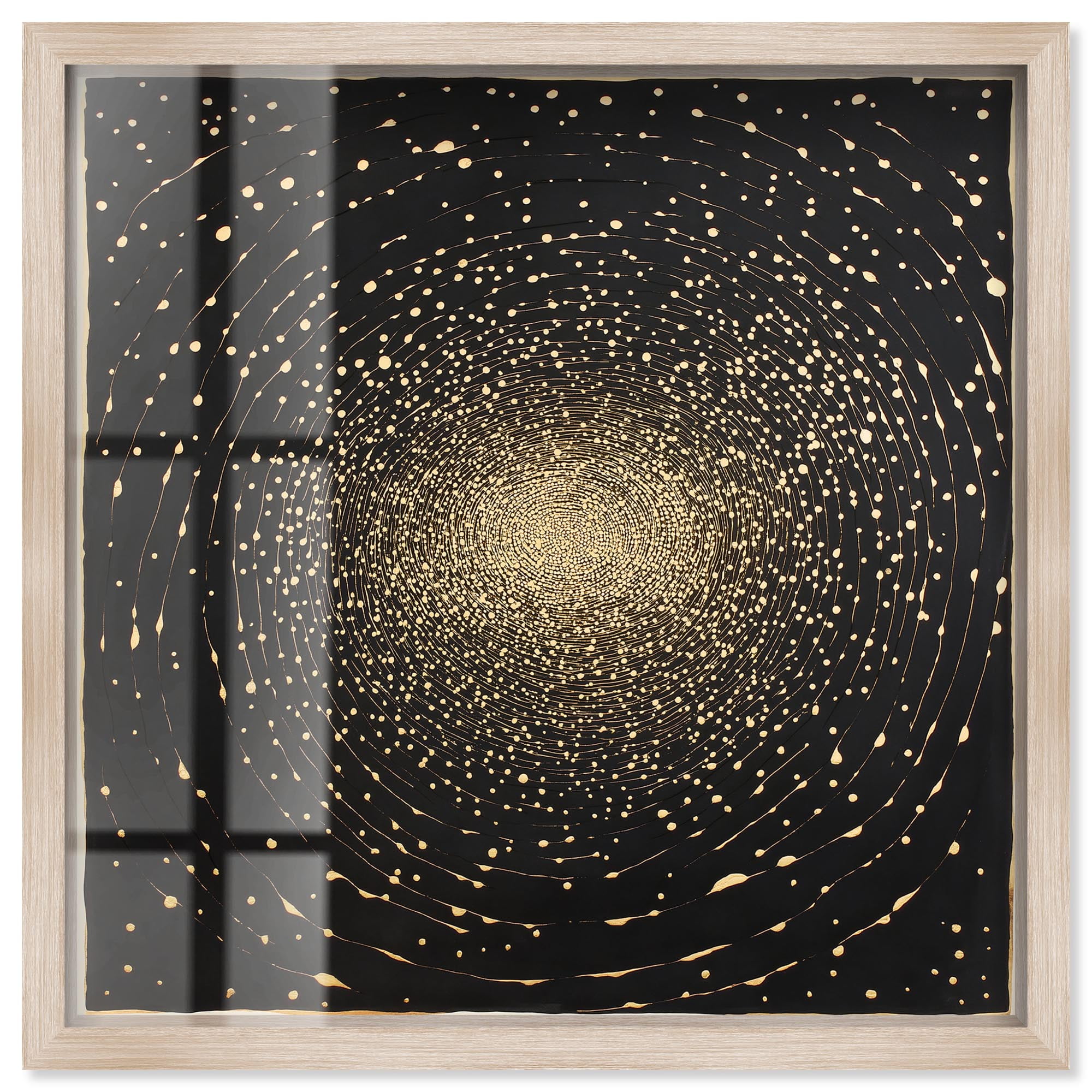 Golden Vortex I Shadowbox Print Boho Gold Wall Art by Art Remedy ...