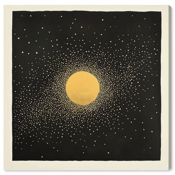 Golden Vortex II Canvas Print Boho Gold Wall Art by Art Remedy, Gallery Wrapped, 12 x 12