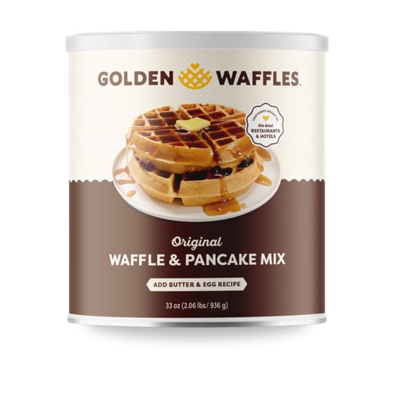 Golden Waffles - Waffle and Pancake Mix, Flour, Original, 33-Ounce Can