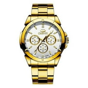 Golden Watch Men CHENXI Mens Watches Luxury Steel Band Quartz Wrist Watch Casual Dress Waterproof Clock Relogio Masculino