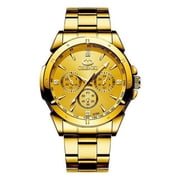 Golden Watch Men CHENXI Mens Watches Luxury Steel Band Quartz Wrist Watch Casual Dress Waterproof Clock Relogio Masculino