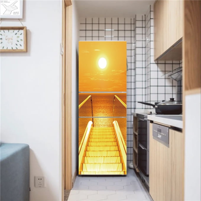 Golden Water Surface Refrigerator Sticker Removable Mural Furniture
