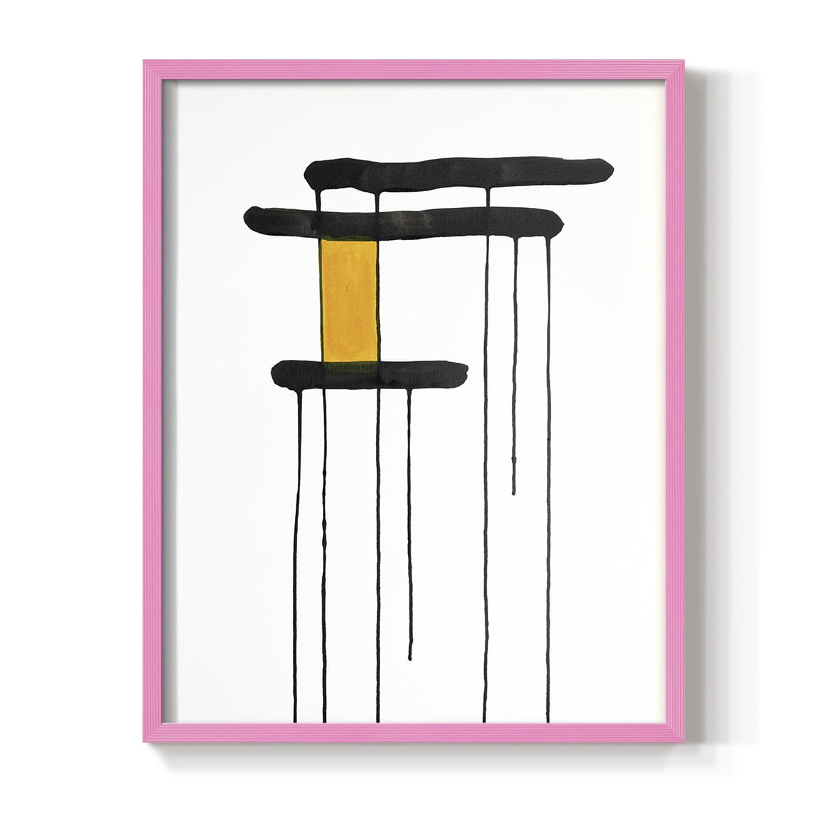 Golden Waterfall I in Pink Solid Wood 8 x 10 Framed Print