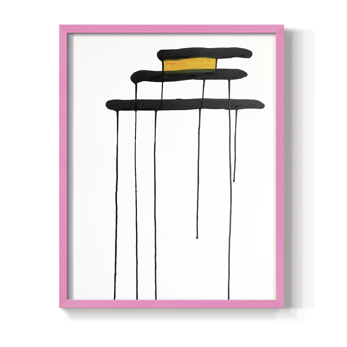 Golden Waterfall II in Pink Solid Wood 8 x 10 Framed Print