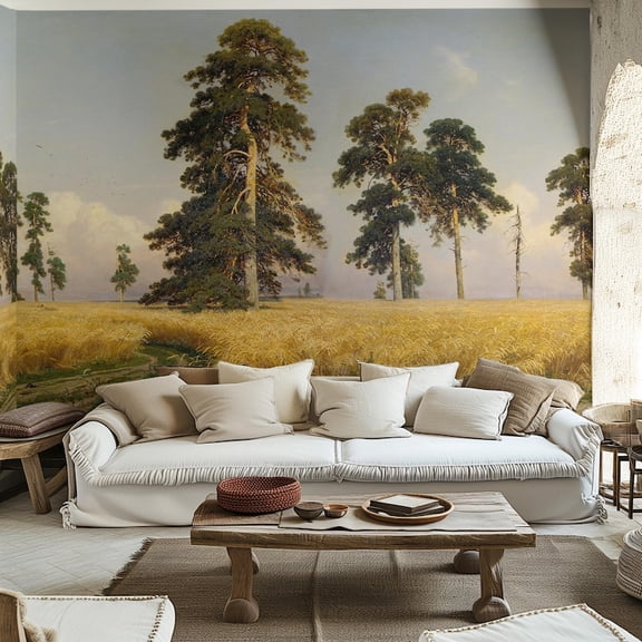 Golden Wheat Field Wallpaper