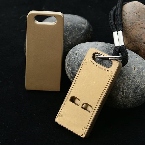 Golden Whistle Heavy Duty Classic Water-proof Brass Double Pipe Whistle for Hiking
