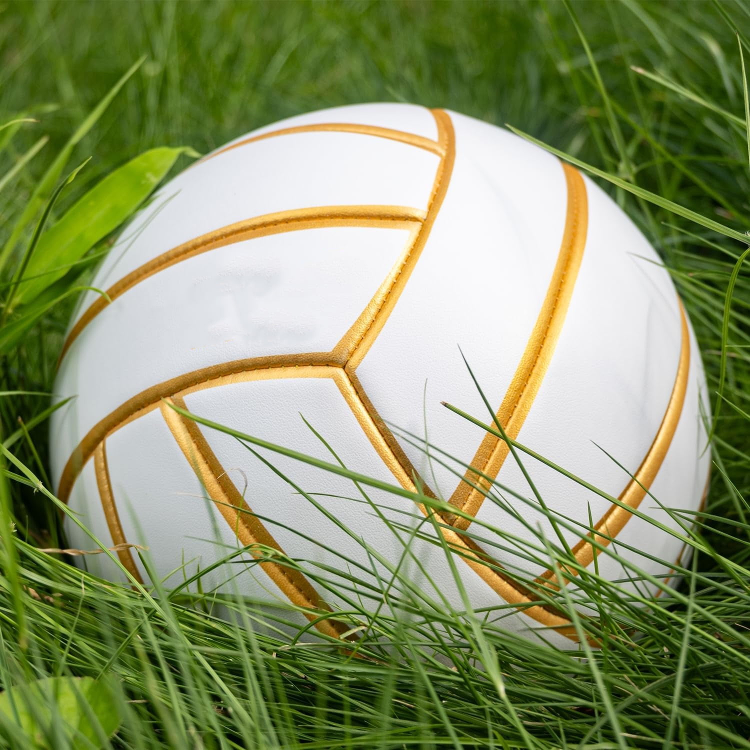 Golden White Volleyball for Outdoor Indoor Beach Game, Soft Touch