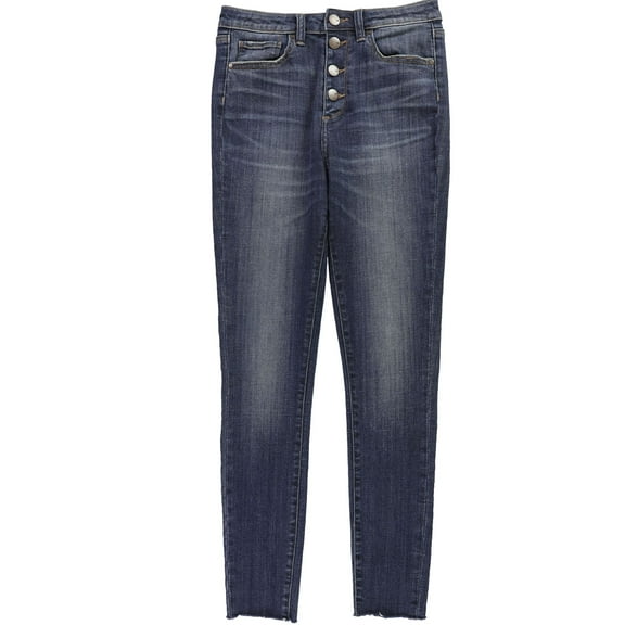 Golden Win Premier Womens Frayed Hem Skinny Fit Jeans, Blue, 28