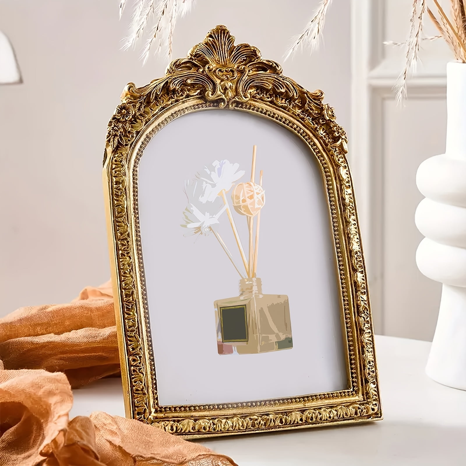 Golden Window Photo Frame – 2-Pack European Vintage Arch Design, Tabletop & Wall Decor, Perfect for Weddings, Home Decor, and Gifts - Walmart.com