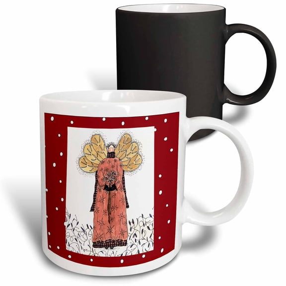 3drose, Golden Winged Angel- Spirituality- Art, 11oz Magic Transforming Mug