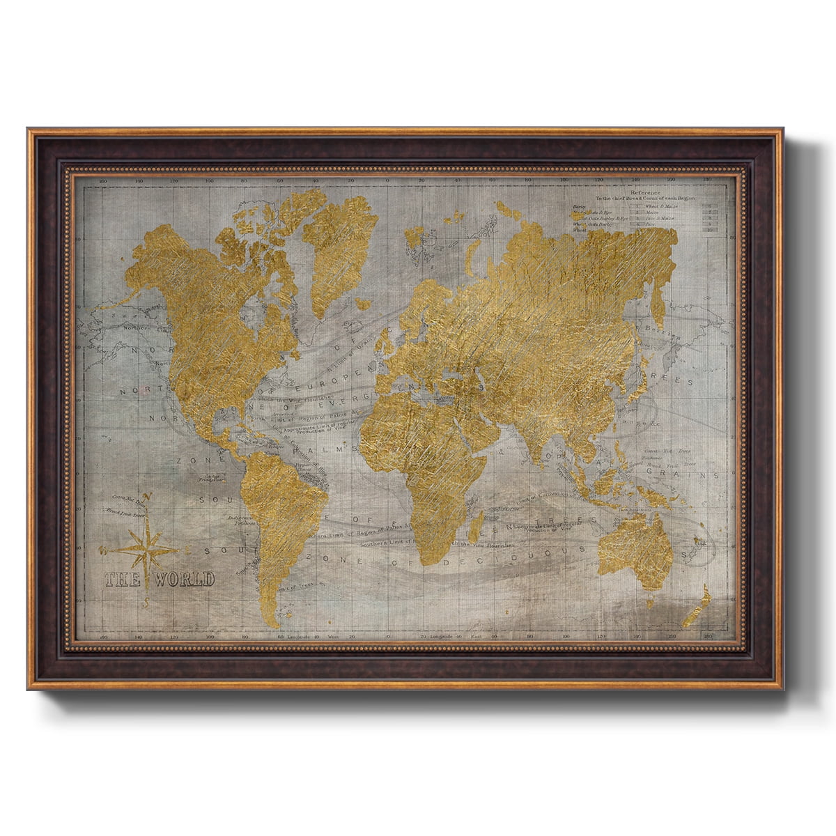 Golden World Premium Framed Canvas- Ready to Hang