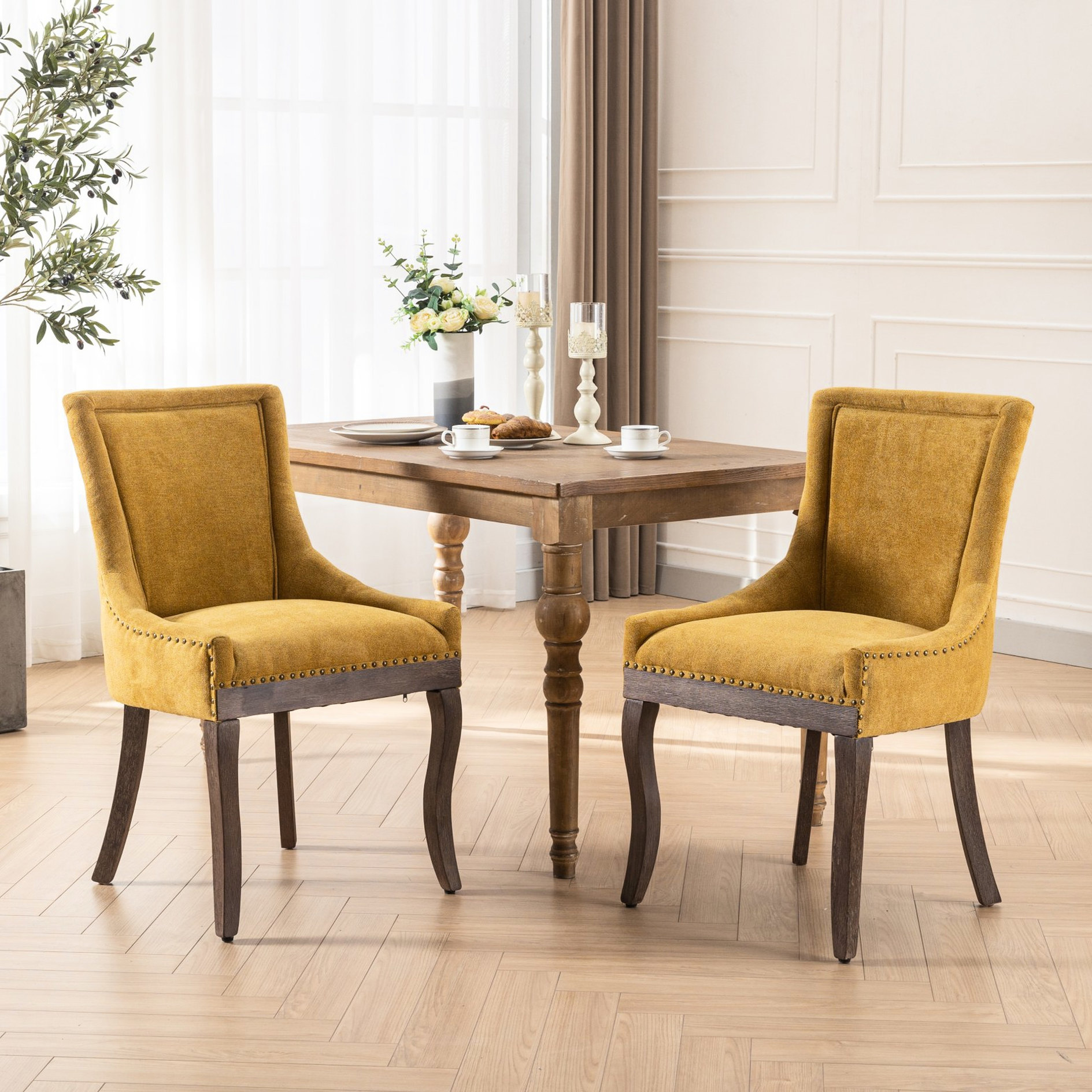 Golden Yellow Dining Chairs | Bring Warmth to Dining Room | Steel