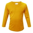 thumbnail image 1 of Golden Yellow Kids Long Sleeve Crew Neck Shirt, 5T, 1 piece, 1 of 7