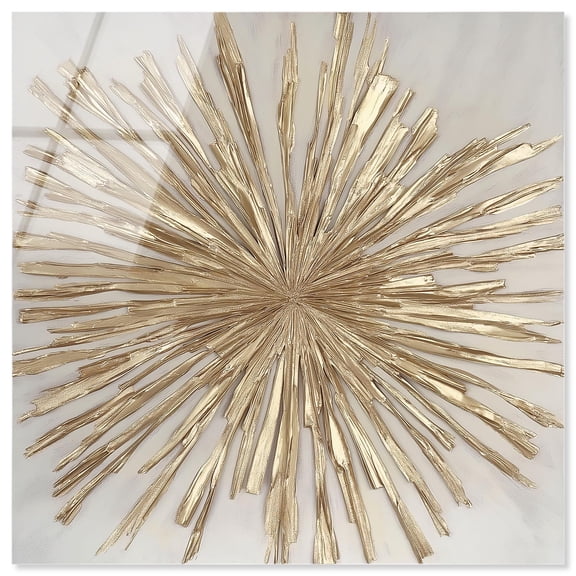 Golden Zenith Acrylic Elegant Nature Art by Art Remedy, Ready to Hang, 24 x 24