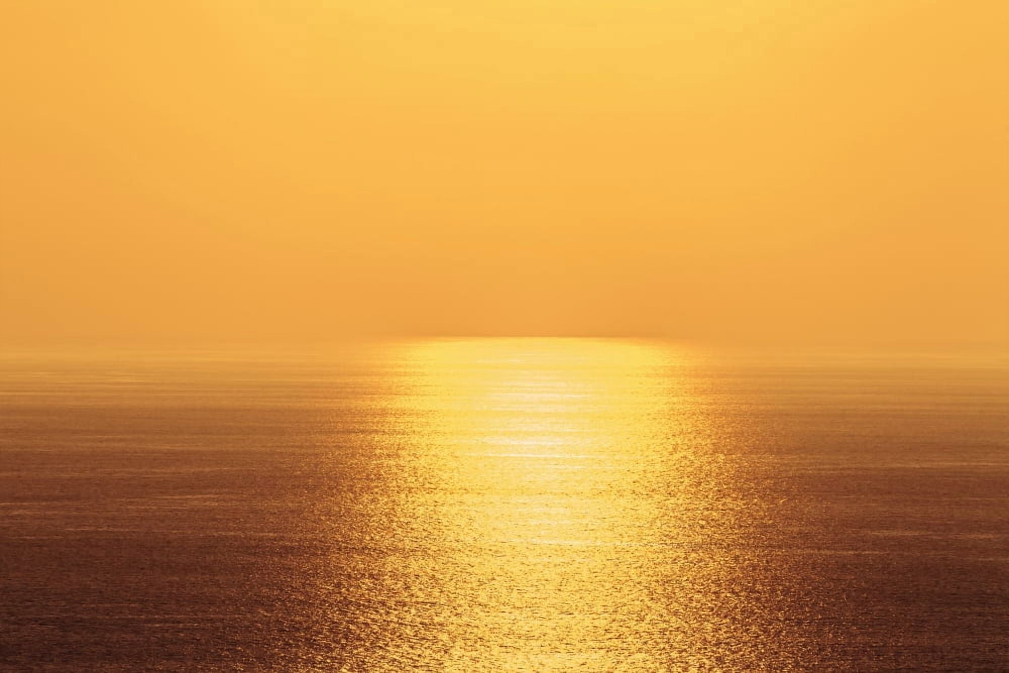 Golden sky and sunlight setting over the pacific ocean Island of Hawaii Hawaii United States of America Canvas Art - Alvis Upitis Design Pics (19 x 12)