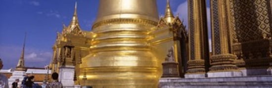Golden stupa in a temple Grand Palace Bangkok Thailand Canvas Art - Panoramic Images (36 x 12)