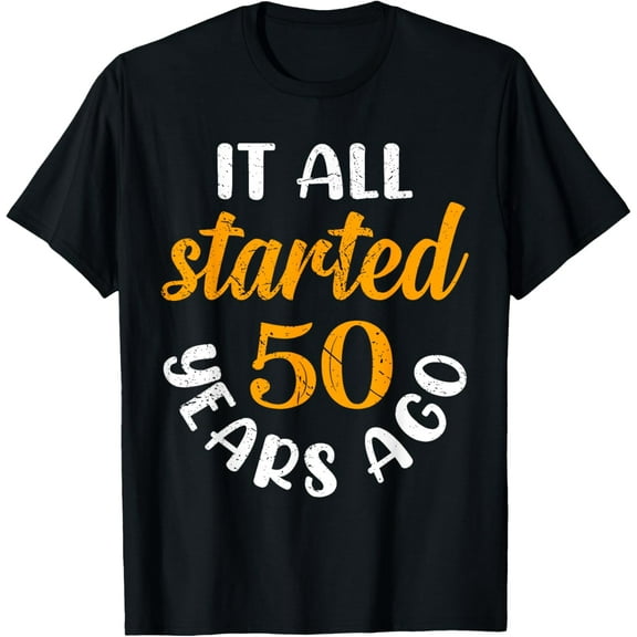 Golden wedding 50th wedding anniversary T-ShirtMen and women, Black T-shirt, size: Extra large