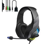 GoldenPlayer LED Gaming Headset with Mic for PS4 PS5, Xbox One headsets, Professional Gaming Headphones for PC Laptop 2022 Version