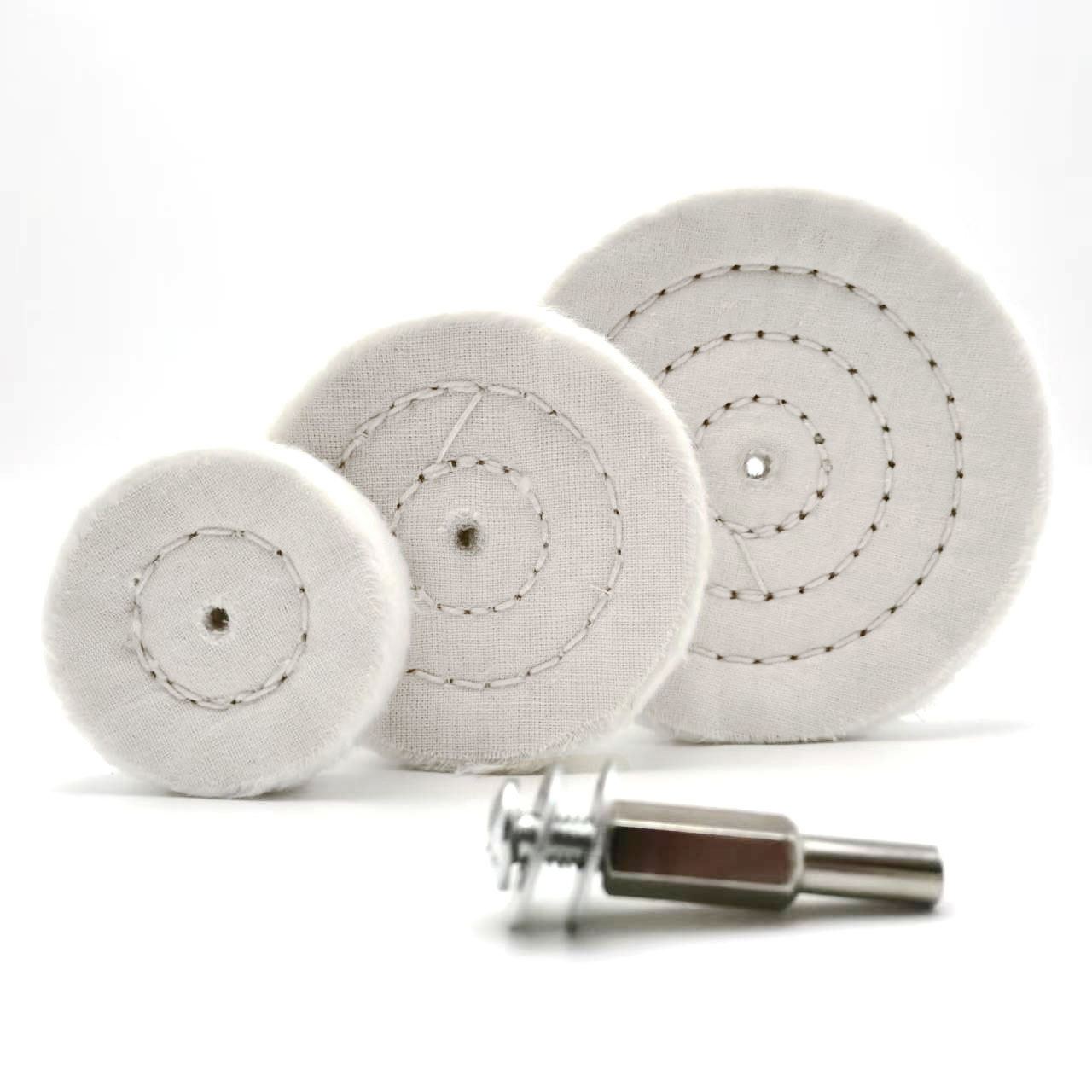 GoldenSmile 2/3/4 Inch White High-Density Cotton Polishing Cloth Wheel ...
