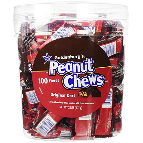 Goldenberg's Peanut Chews Original Dark Chocolate , 2 lbs