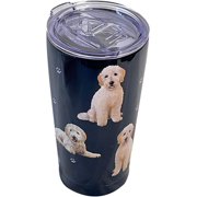 Goldendoodle 20 Oz. Stainless Steel, Vacuum Insulated Tumbler with Spill Proof Lid - 3D Print - Insulated Travel mug for Hot or Cold Drinks Goldendoodle Tumbler