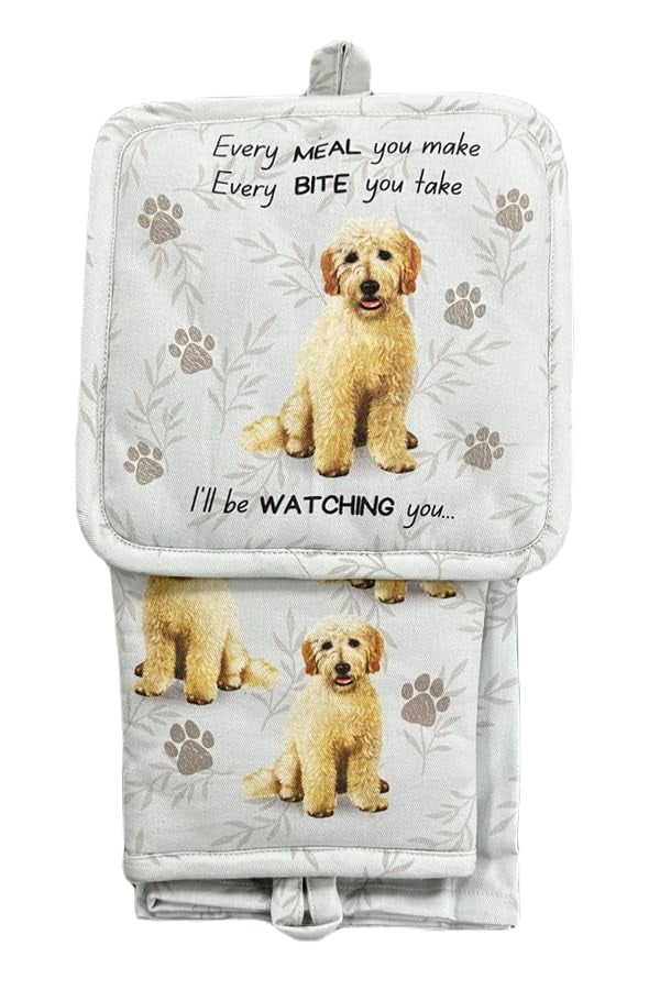 Goldendoodle Oven Mitts & Pot Holders (4 Piece Set) Goldendoodle Oven Mitts & Pot Holders (4 Piece Set)