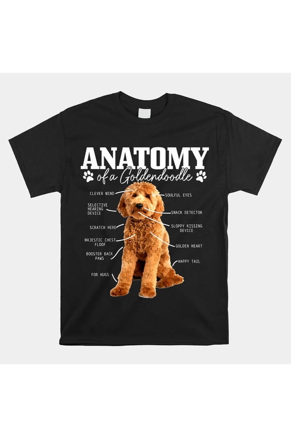 Goldendoodle Anatomy Funny Dog Lover Gift Graphic Unisex T-Shirt, S-5XL