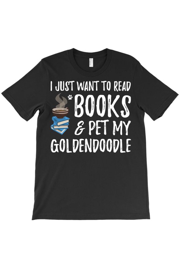 Goldendoodle Avid Book Reader Funny Dog Mom Themed Reading Hobby Fan H16930 Unisex T-Shirt, Up to 5XL Available
