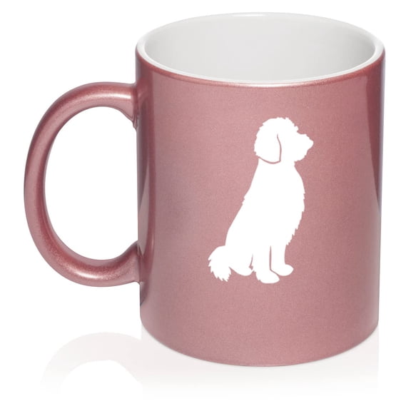Goldendoodle Ceramic Coffee Mug Tea Cup Gift for Her, Him, Women, Men, Wife, Husband, Mom, Dad, Grandma, Family, Friend, Cute, Birthday, Housewarming, Anniversary, Puppy, Dog Lover (11oz Rose Gold)